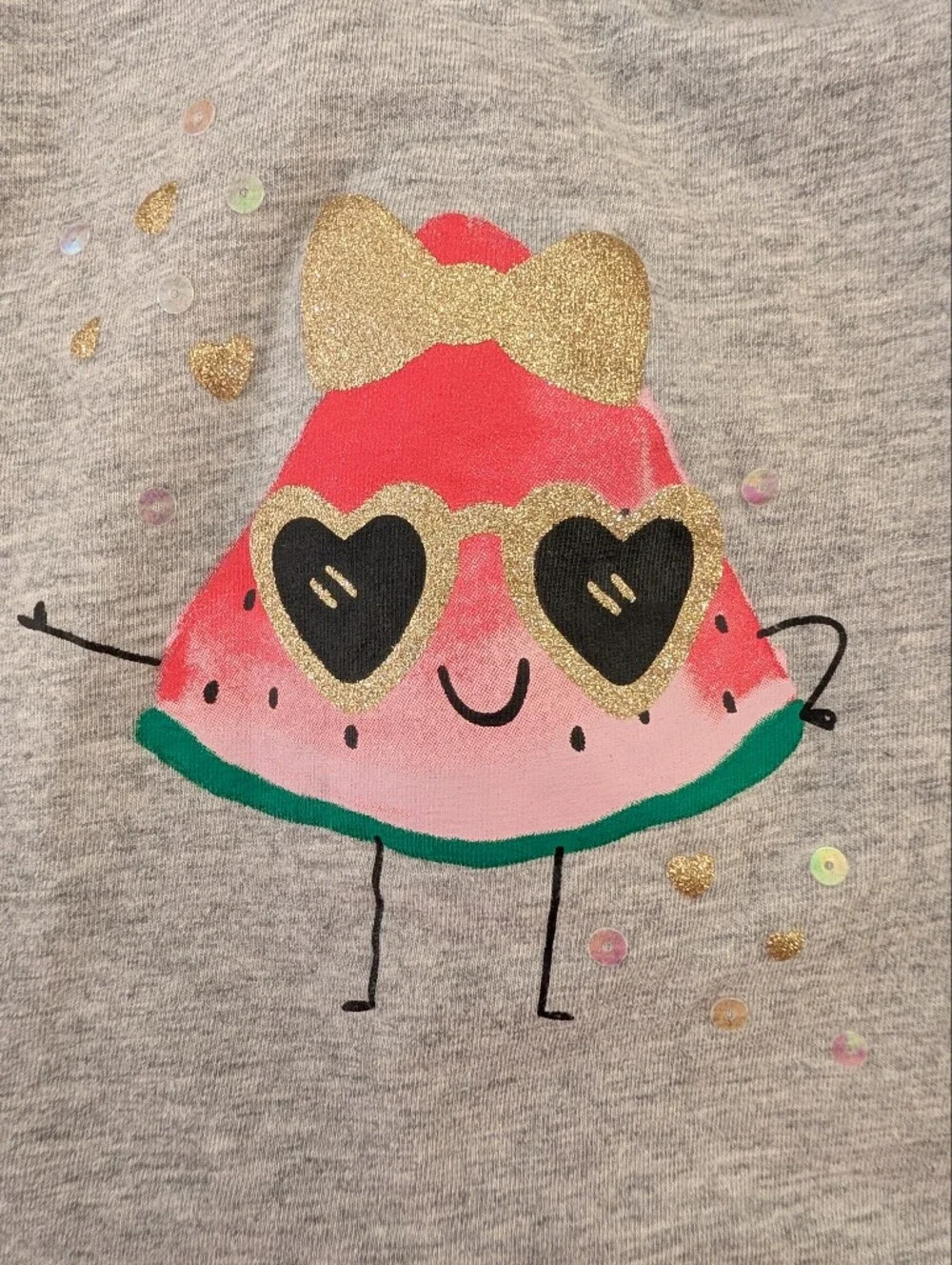 Carter's Tank Top Watermelon With Sequin Accent 12 Months Like New